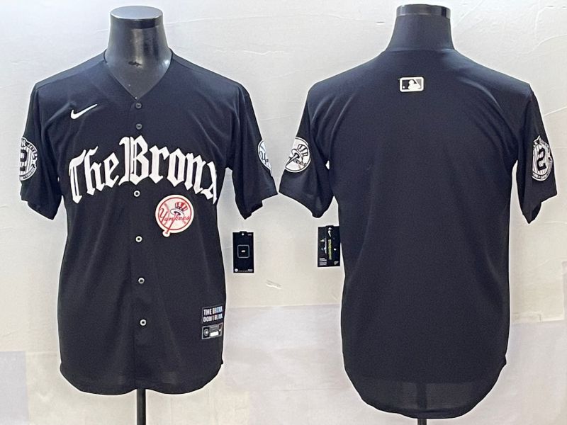 Men 2025 New York Yankees Blank Black Five generations Joint Name Nike MLB Jersey style 3